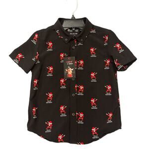 Denim & Flower Ricky Singh "Feliz Navidad" Button Down Shirt Size 4